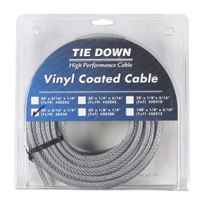 Tie Down Engineering 50230 Gray Pre-Cut Galvanized Steel Cable 3/16 in. x 50 ft. - Picture 1 of 1