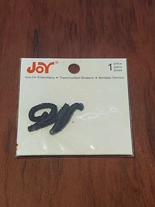 Vintage Joy Monogram Letter W Iron On Patch Swiss Embroidery Initial 1" L .75" T - Picture 1 of 4