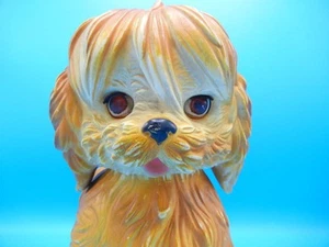 Vintage 1964 Rubber Squeak Toy Shaggy Brown Dog Edward Mobley Arrow Rubber - Picture 1 of 10