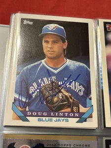 DOUG LINTON AUTOGRAPHED SIGNED 1993 TOPPS CARD TORONTO BLUE JAYS COA - Picture 1 of 1