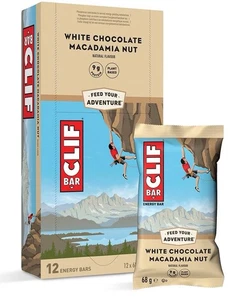 Barre énergétique Clif Bar chocolat blanc macadamia noix 12x68g courte date - Photo 1/2