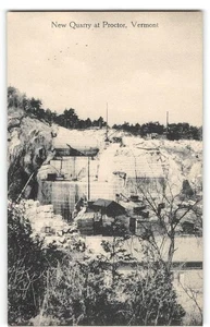 Antique Postcard New Quarry PROCTOR, VERMONT Marble 1910s Mining Vintage Rare - Picture 1 of 2