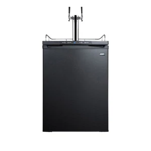 Summit SBC635MTWIN 24"W 6 Cu. Ft. Double Tap Kegerator - Black - Picture 1 of 1