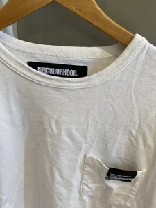 White NBHD Neighbourhood T-shirt Regular Fit With Logo Detailing Men’s Medium - Picture 1 of 8