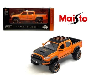 Maisto 1:24 Harley-Davidson Custom 2023 Toyota Tacoma TRD Pro Black/Orange - Picture 1 of 1