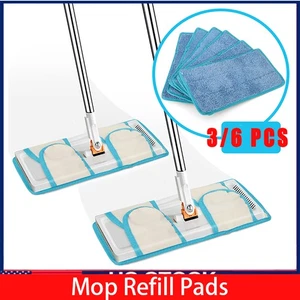 3/6PC Microfiber Replacement Mop Pads For Swiffer Wet Jet Washable Reusable Tool - Picture 1 of 11