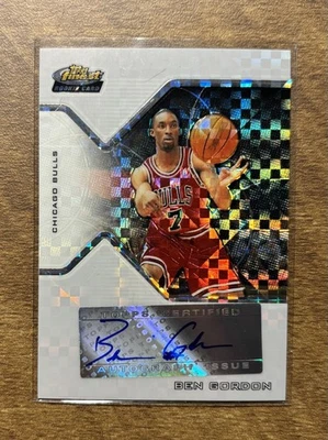 2004-05 Topps Finest Rookie Auto X-Fractor /129 Ben Gordon #174 Rookie Auto RC - Image 1 of 2