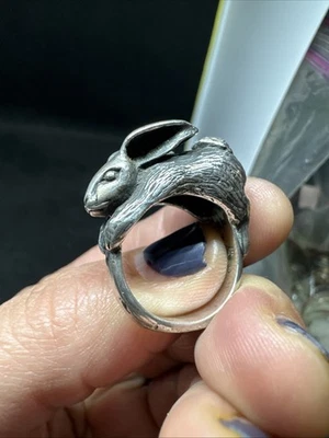 Retired Rare James Avery Sterling Silver Bunny Cottontail Rabbit 3D Ring Sz 6.25 - Image 1 of 4