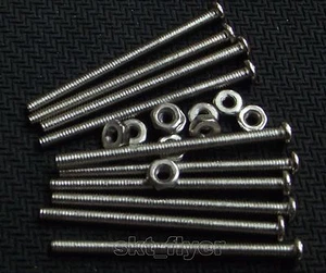 10pcs M2 Bolts Nuts Long 2*30MM Screws For motor Robot Gear DIY Toy Car Model - Picture 1 of 2