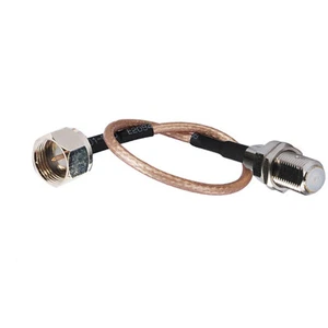 F-Typ Buchse Schott auf Stecker Adapter Zopf Koaxialkabel RG316 15 cm für WiFi - Bild 1 von 3