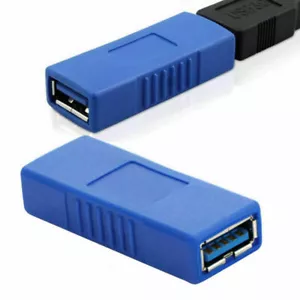USB 3.0 Typ A Buchse auf Buchse Adapter Kupplung Gender Changer-Verbi Fast D DE - Bild 1 von 12