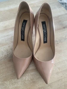 Sergio Rossi Godiva Pumps Neutral Patent Leather Sz. 7.5 - Picture 1 of 6