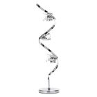 Litecraft Table Lamp Twirl Base 3 Arm With Glass Shades - Chrome Clearance      