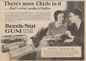 1932 Buche-Nuss Kaugummi - "Im Kino kann nicht geraucht werden" - Flapper Girl - Druck Werbefoto - Bild 1 von 2