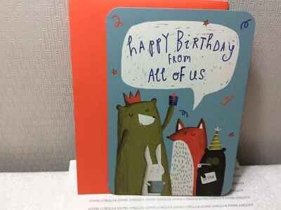 RSVP BIRTHDAY GREETING CARD New w/Envelope “Happy Birthday from ALL of us....."