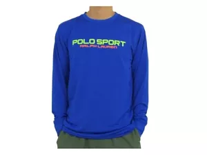 *DEFECTO MENOR Polo Ralph Lauren Niños Manga Larga Polo Camisa Deportiva - Azul - 14/16 - Imagen 1 de 5
