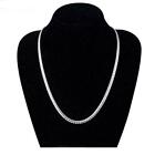 Stunning Steel Silver 4mm Classic Curb Necklace Gift Wholesale A8k8