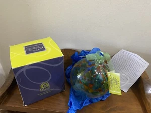 KITRAS Tree of Enchantment Gratitude 6" Art Glass Ornament Ball - Picture 1 of 17