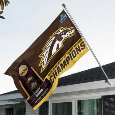 Western Michigan Broncos Men’s Ice Hockey 3D House Decor Flag - Image 1 of 4