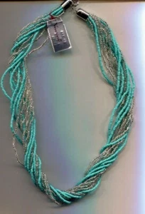 Vendome turquoise crystal bead necklace - Picture 1 of 3