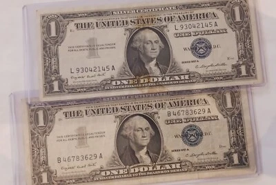 $1 x 1957a  $1 SILVER CERTIFICATE - *Rare*  BLUE SEAL -  CIRCULATED - Image 1 of 2