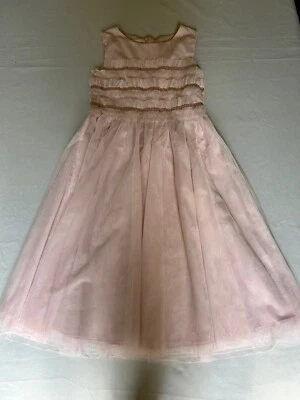 Monsoon GIRL Occasion dress pink CHIFFON SEQUINS age 11 yrs WEDDING PARTY PROM - Image 1 of 4