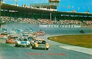 Postal Daytona Hipódromo Bandera Verde Línea de Inicio Sin Publicar - Imagen 1 de 2