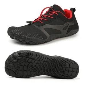 Barefoot Shoes Mens Womens Minimalist Cross Training 11 Women/10 Men Black/Red - Picture 1 of 7