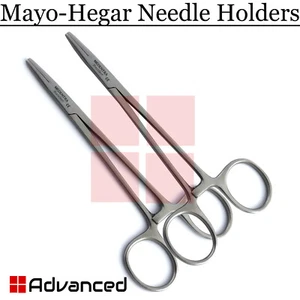 2 pz pinza piercing supporto ago Mayo Hegar driver pinza sutura chirurgica pinza - Foto 1 di 2