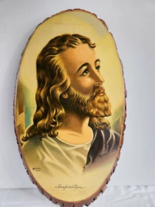 Vintage JESUS CHRISTUS Bild signiert McConnell Inspiration 1942 16 3/8" Höhe x 9" Länge - Bild 1 von 10