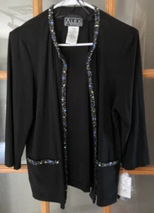 Neu mit Etikett Alex Evenings Medium Damenjacke Perlen Stretch formell elegant Jacke - Bild 1 von 5