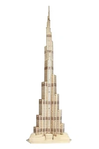 Burj Khalifa 3D Holzbausatz Gebäude Wolkenkratzer Dubai Steckpuzzle Bauwerk Holz - Bild 1 von 1
