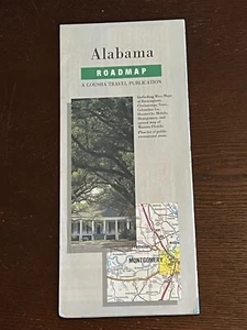 Vintage 1989 Alabama Folding Roadmap A Gousha Travel Publication - Imagen 1 de 1
