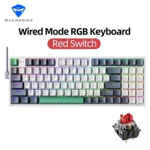 Wired Mechanical Gaming Keyboard Hot Swappable 94 Keys RGB Red Brown Switch - Picture 1 of 11