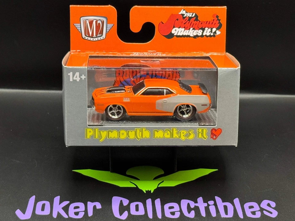 M2 Machines Ground Pounders Orange 1971 Plymouth Cuda 440 R30 25-12 - Image 1 of 1