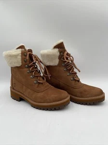 Timberland Para Mujer Courmayeur Valley WP 6 pulgadas con Piel de Oveja Marrón Nubuck Talla 8M - Imagen 1 de 5