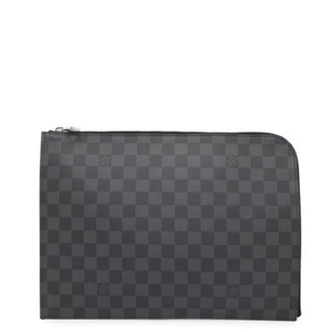 LOUIS VUITTON Pochette Jour Talla GM Damier Graphite Noir N644437 - Imagen 1 de 14