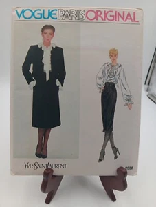 Vintage Sewing Pattern Vogue Paris Original Yves Saint Laurent SZ 2338 SZ 10 - Picture 1 of 2