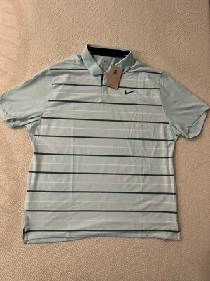 Polo de golf Nike Dri-FIT Tiger Woods verde jade a rayas para hombre XL DR5318-346 Foto 1 de 4