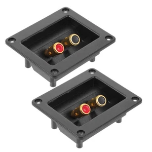 2 Pcs Binding Plate Terminal Box Terminals Speaker Cup Spade Connectors - Picture 1 of 12