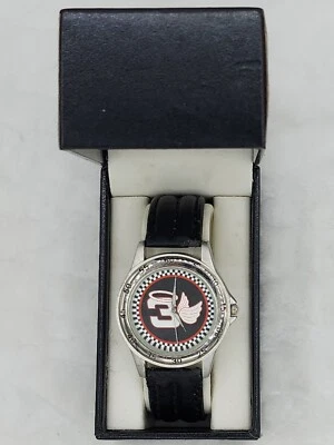 Reloj NASCAR Dale Earnhardt #3 Vintage Negro/Plateado Nuevo En Caja Foto 1 de 3