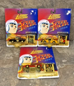 Johnny Lightning Speed Racer 2000 Auto #9 #11 #12 Menge 3 Filmstreifen Neu Druckguss - Bild 1 von 11
