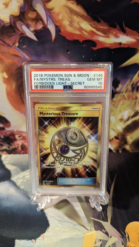 PSA 10 Mysterious Treasure 145/131 Holo Gold Secret Rare Pokemon Forbidden Light - Image 1 of 1