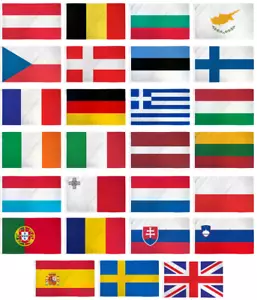 27er Set Flaggen der Europäischen Union Set EU-Länderflaggen 2x3 Fuß Hausflaggen - Bild 1 von 1