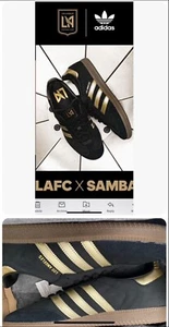 NEW Mens Limited Edition LAFC ADIDAS Sambas SIZE 9 Shoes - Picture 1 of 1