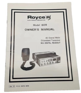 Vintage 1979 Royce Model 609 CB Owner's Manual Packet w/ Schematic - Picture 1 of 4