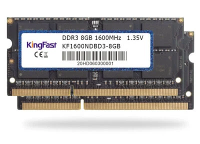 KingFast 16GB (2x8GB) DDR3L 1600MHz PC3L-12800 SODIMM Laptop Memory RAM - Image 1 of 2