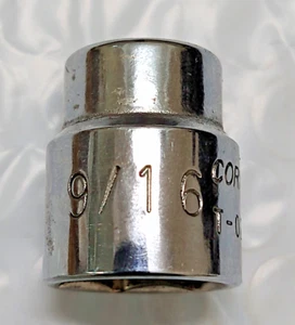CORNWELL TOOLS USA T-0218, 1/4" DRIV, 9/16" SOCKET, SHALLOW, 6 POINT. - Picture 1 of 8