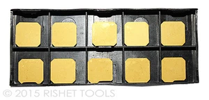 RISHET TOOLS SEAN 42 AFN C5 Multi Layer TiN Coated Carbide Inserts (10 PCS) - Picture 1 of 4