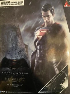 SUPERMAN NYCC EXCLUSIVE Play Arts Kai Batman v Superman Dawn of Justice B&W - Picture 1 of 5